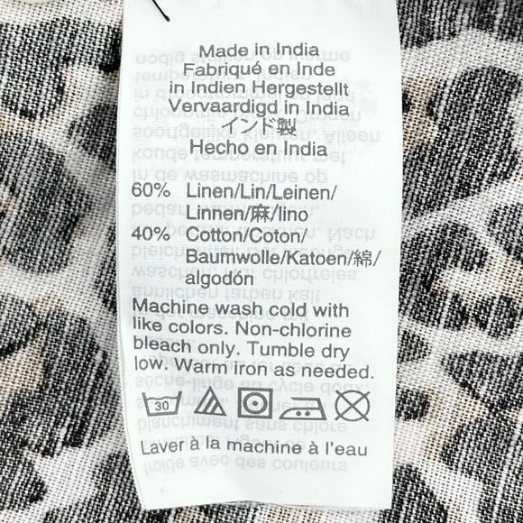 NWT J. Crew Linen Blend Leopard Print Slim-Fit Buttoned Shirt Blouse Top - Picture 10 of 13